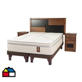 FLEX - Cama Europea Máximo Cobre King + muebles