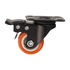 GEVEMAC - Rueda 40mm con placa y freno black/orange