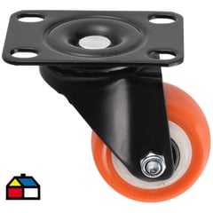 GEVEMAC - Rueda 50mm con placa black/orange