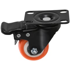 GEVEMAC - Rueda 50mm con placa y freno black/orange