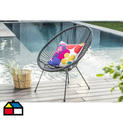 JUST HOME COLLECTION - Silla de terraza cozumel negra