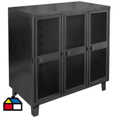 MOVILOCKERS - Bar lockers industrial 3 cuerpos 3 puertas malla