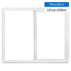 WINTEC - Ventana PVC 121x100 cm monolítico blanco corredera