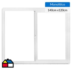 WINTEC - Ventana PVC 140x120 cm monolítico blanco corredera