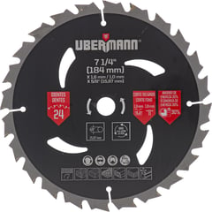 UBERMANN - Disco de sierra circular 7 1/4" 24 dientes