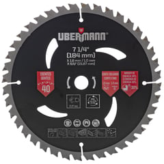 UBERMANN - Disco de sierra circular 7 1/4" 40 dientes