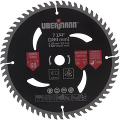 UBERMANN - Disco de sierra circular 7 1/4" 60 dientes