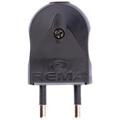 REMA - Enchufe macho volante 2p 10 A Negro