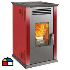 AMESTI - Estufa a pellet Italy 8100 rojo