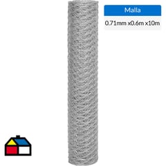 VECTOR - 0.6x10 m Malla 3/4'' hexagonal galvanizada