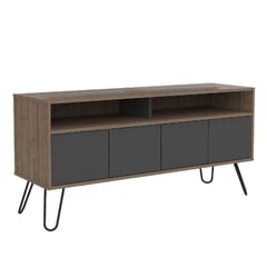 TUHOME - Rack 61x124x39 cm miel + plomo