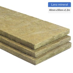 AISLAN - 40 mm 0.5x1.20 m lana mineral sin revestimiento