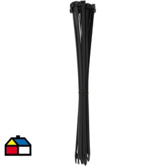 3M - Amarra Cables con Filtro UV 381 x 7,62 mm Negro 100 Unidades