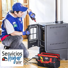 SERV HOGAR - Instalación Calefactor a Leña en casa de 2 pisos AMESTI