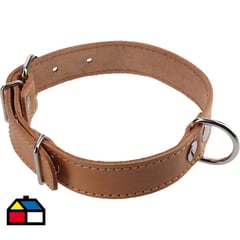 PETIZOOS - Collar de suela con costura de 50x2,5 cm de color natural