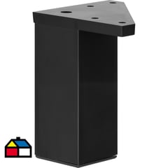 FIXSER - Pata cuadrada abs negra 40x100 mm