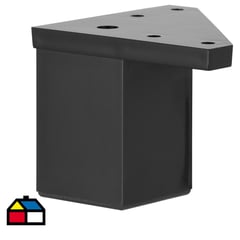 FIXSER - Pata cuadrada abs negro 40x60 mm