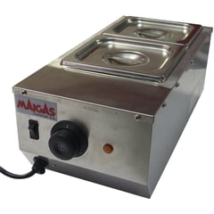 MAIGAS - Máquina chocolatera industrial 2 depósitos 1,5 litros gris