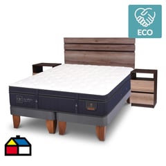 CIC - Cama Europea Super Premium 2 plazas BD + muebles