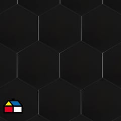 KLIPEN - Cerámica 20x23 cm Hexagon Negro 1.001 m2