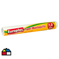 EUROPLAS - Papel mantequilla 7,5 m
