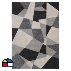 JUST HOME COLLECTION - Alfombra lotto blocks 133x190 cm blanco y negro