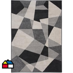 JUST HOME COLLECTION - Alfombra lotto blocks 160x235 cm blanco y negro