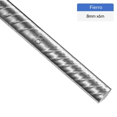 METALCON - Fierro 8 MM A-63 unidad, 6 Metros