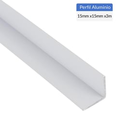 SUPERFIL - Ángulo Blanco Aluminio 15x15x1 mm 3 m