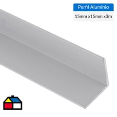 SUPERFIL - Ángulo Aluminio 15x15x1 mm Mate 3 m