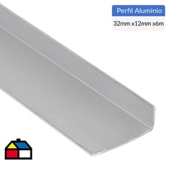 SUPERFIL - Ángulo Aluminio 32x12x1 mm Mate 6 m