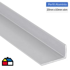 SUPERFIL - Ángulo Aluminio 20x10x1,3 mm Mate 6 m