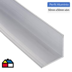 SUPERFIL - Ángulo Aluminio 50x50x3 mm Natural  6 m