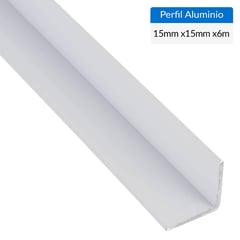 SUPERFIL - Ángulo Blanco Aluminio 15x15x1 mm 6 m