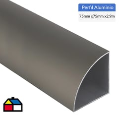 SUPERFIL - Esquinero Aluminio 75x75x1,2 mm Titanio 2,9 m