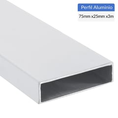 SUPERFIL - Perfil Tubular Blanco Aluminio 75x25x1 mm 3 m