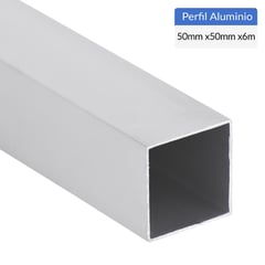 SUPERFIL - Perfil Tubular Gris Aluminio 50x50x1,1 mm 6 m