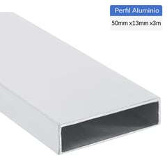 SUPERFIL - Perfil Tubular Blanco Aluminio 50x13x1 mm 3 m