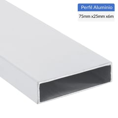 SUPERFIL - Perfil Tubular Blanco Aluminio 75x25x1 mm 6 m