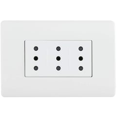 SCHNEIDER ELECTRIC - Tomacorriente triple 10 A Blanco Genesis