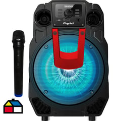 FUJITEL - Parlante karaoke bluetooth 8" con luz