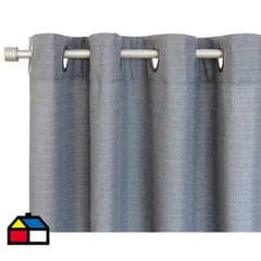 ILLUSIONS - Set de cortinas tela 220x140cm Mónaco gris