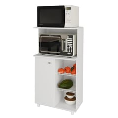 TECNOMOBILI - Mueble para microondas 61x41x116 cm Blanco