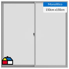 WINTEC - Ventanal monolítico aluminio 150x150 cm mate corredera