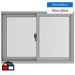 WINTEC - Ventana aluminio 70x50 cm monolítico mate corredera