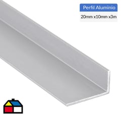 SUPERFIL - Pack ángulo aluminio 20x10x1,3 mm mate 3 m, 6 unidades