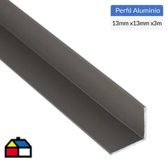 SUPERFIL - Pack ángulo aluminio 13x13x1,2 mm titanio 3 m, 6 unidades