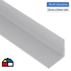 SUPERFIL - Pack ángulo aluminio 15x15x1 mm mate 3 m, 6 unidades