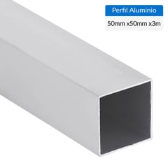 SUPERFIL - Perfil Tubular Gris 6 unidades Aluminio 50x50x1,1 mm 3 m