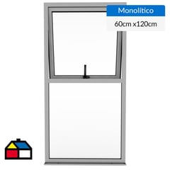 WINTEC - Ventana aluminio 60x120 cm monolítico mate fijo/proyectante